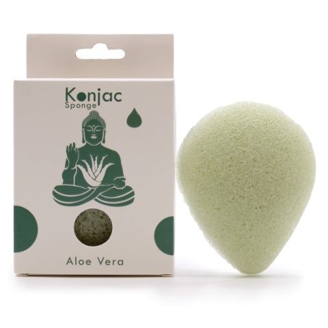 Naturalna Gąbka Konjac z Aloesem – Kojąca
