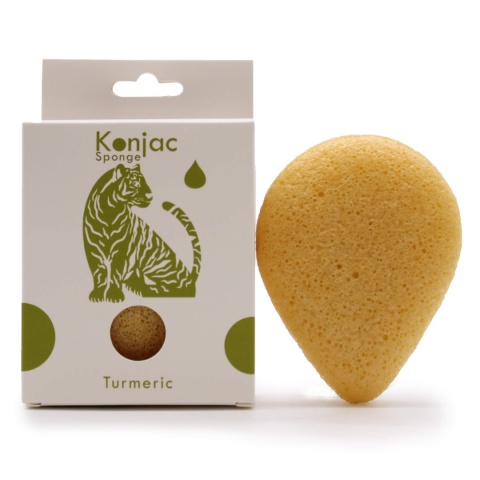 Naturalna Gąbka Konjac z Kurkumą - Przeciwzmarszczkowa