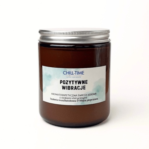 POZYTYWNE WIBRACJE - Aromaterapeutyczna Świeca Sojowa 200 g