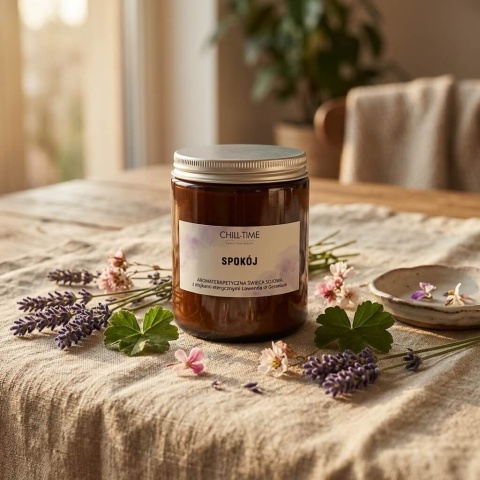 SPOKÓJ - Aromaterapeutyczna Świeca Sojowa 200 g