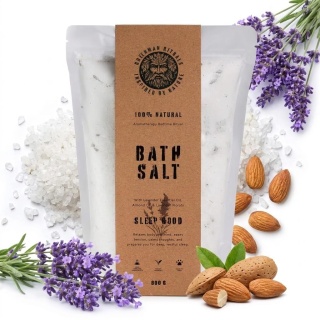 Sól do Kąpieli Epsom Lawendowa Aromaterapia - Śpij Dobrze 800 g