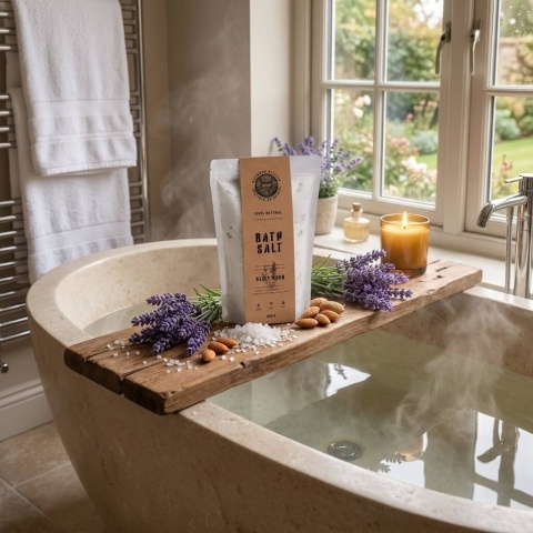 Sól do Kąpieli Epsom Lawendowa Aromaterapia - Śpij Dobrze 800 g